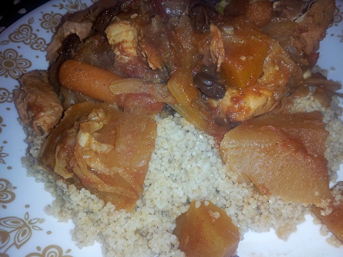 Moroccan Crockpot Chicken Couscous