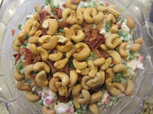 Cauliflower Pea Salad - Add Nuts at End