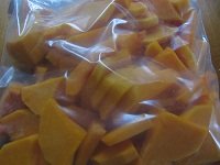 Chopped Butternut Squash to Freez