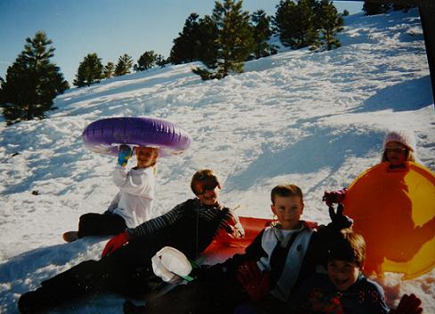 Kids Sledding Kids Sledding