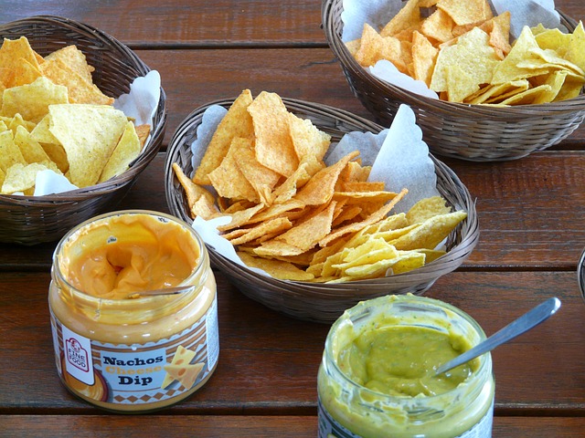 Tortilla Chips and Dip 

Mindless Eater info. from Kerry at Healthy Diet Habits