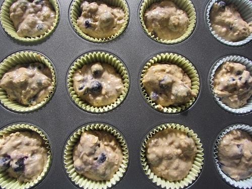 blueberry muffins ready to go