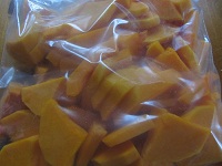 Chopped Butternut Squash to Freez