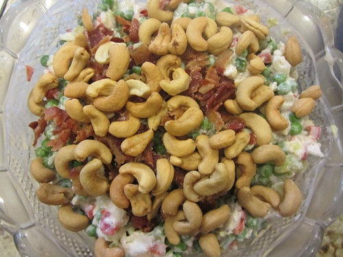 Cauliflower Pea Salad - Add Nuts at End