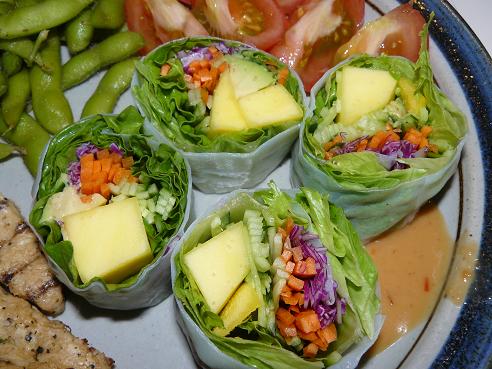 Healthy Fruit & Vegetable Salad rolls