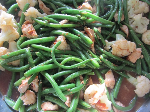 Chicken Green Bean Cauliflower stir fry Recipe by Healthy Diet Habits