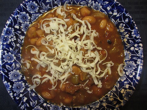 Crockpot Chili with Acorn Squash