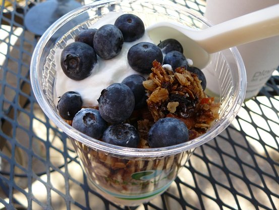 Granola with blueberries and yogurt!