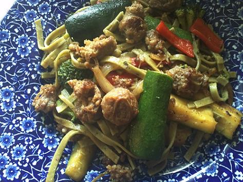 Sausage Veggie Pasta Recipe by Healthy Diet Habits