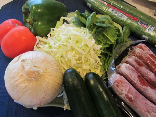 Sausage Stir Fry Ingredients