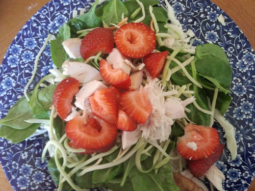 Rotisserie Chicken Spinach Salad