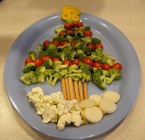 Vegetable Christmas Tree