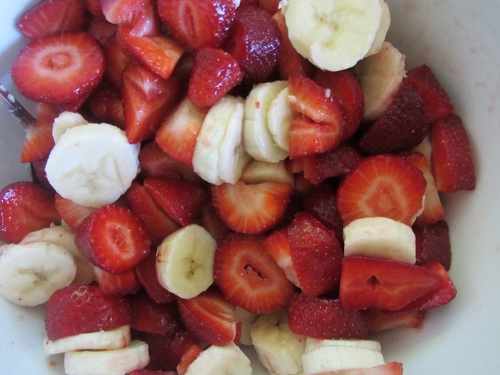 Waffle fruit topping 